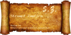 Strompf Zamfira névjegykártya